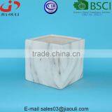 12cm Marble Design Ceramic Square Plant Pot thumbnail-4