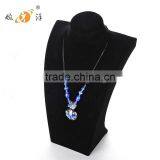 Black Velvet Wood Neck Stand Jewelry Display thumbnail-1