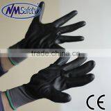 NMSAFETY 15g Nitrile Working Glove Black Foam Nitrile Full Dipped Nylon Gloves thumbnail-1