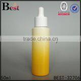 Gradual Yellow 50ml Glass Dropper Bottle With pp White Dropper for Cosmetic Lotion Essential Oil Perfume China Suppliers thumbnail-1