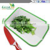 Moldiy Cutting Board Plus Colander 2 in 1 Chopping Board With Integrated Strainer Thanksgiving Gift for Her thumbnail-3