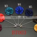 Manfacuter Stock Various Colors Men Custom Fabric Flower Pins for Dressing thumbnail-2