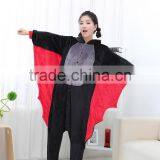 Flannel Cartoon Adult Animal Jumpsuit Animal Pajamas Jumpsuit Bat Design thumbnail-3