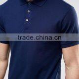 Guangzhou Xinlan Factory Custom Short Sleeve Navy Men's 100% Polyester Pique 200g Slim Fit Casual Latest Polo T-Shirt thumbnail-3