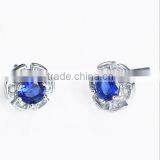 Exquisite Cheap Beautiful Flower 925 Sterling Silver Earring With AAA CZ Stone thumbnail-2