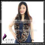 CX-S-125E Many Colours Fashion Real Rex Rabbit Fur Ladies Winter Scarf thumbnail-2