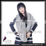 CX-S-123C Winter Women Rabbit Fur Scarves / Women Rabbit Fur Scarf thumbnail-5