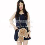 CX-H-15 Fashionable Cute Rabbit Fur Pattern Ladies Bag With Chain thumbnail-4