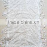 Fashion Lady Butterfly New Cotton White Lace Scarf thumbnail-2
