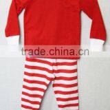 Infant Baby Christmas Red Stripes Pajama 2 Pieces Pajama Outfits Sets thumbnail-2