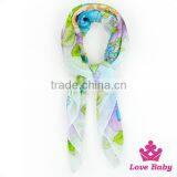 WJA012 Lovebaby Wholesale Square Pattern Square Floral Print Baby Kids Children Baby Silk Scarf Hair Wristband thumbnail-3