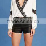 Runwaylover EY2347B Ladies 2017 Sexy Deep V-Neck Lace Blouse thumbnail-1