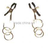 Geek G-S-002 MOQ 1 Pairs Three Circle Two Pieces In A Pair Multicolor Rubber Nipple Clamps Metal Rings