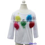 Christmas Light White Long Sleeves Top 1-7Y