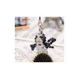 4mm Crystal Beaded Swallow 3d Bird Cell Phone Charm thumbnail-3
