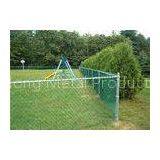 Custom PVC Coated Wire Chain Link Fencing , Silvery Diamond Mesh Fencing