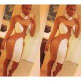 WHITE BANDAGE BODYCON DRESS