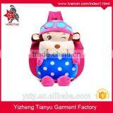 Factory Supply Plush Animal Backpack Soft Monkey Schoolbags