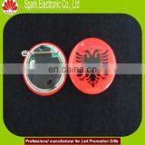 Round Plastic Led Pin With Safety Pin Badge