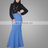 Simple Baju Skirt Hijab Jubah Party Muslimah Wearing Slim Ladies Maxi Islamic Dress Baju Dresses Malayu Long Maxi Skirts thumbnail-3