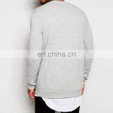 China Supplier Custom Plain Longline Wholesale Crewneck Sweatshirt Man thumbnail-4