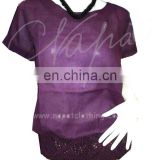100% Thai Cotton Fashion Summer T-shirt, Purple Color T-shirt.