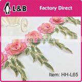 HH-L65 Elegant 3D Rose Embroidery Lace