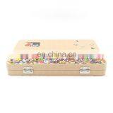 2015 New Designed Metal Tin Decorative Suitcase With Plastic Handle and Lock With Cheap Price thumbnail-3