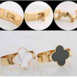 Fashion Jewelry Four-Leaf Clover Bracelet Stainless Steel Bracelet thumbnail-2