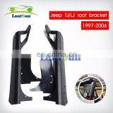 For Jeep TJ/YJ 97-06 Steel Cab Windshield Mounting Brackets+52" Projected LED Light bar