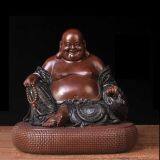 The Antique Fat Buddha Statue Buddha Shown Smiling With Big Belly thumbnail-4