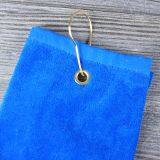 Wholesale Blue Hand Towel Velvet Pile Golf Towels With Clip thumbnail-2