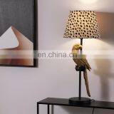 Parrot Shape Gold Bird Animal Statue Decoration Small Resin Vintage American Desk Lamps for Gift thumbnail-4