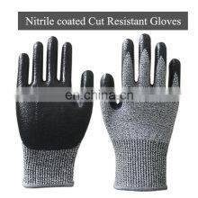 Anti Cut Resistant Level 5 Nitrile Smooth Coated Cut Proof Gloves thumbnail-4