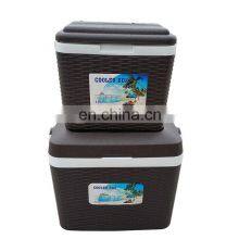 The New Product Surface Like Rattan Wave Effect Plastic Ice Cooler Box Outdoor Cooling Box Sets for Camping and Food Trasportio thumbnail-1