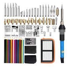 71pcs Wood Burning Pen Kit With Tips Soldering Iron Drawing Templates 18 Colored Pencils thumbnail-4