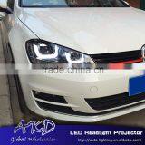 AKD Car Styling for VW Golf 7 LED Headlights B-Type 2013-2014 LED Head Lamp Projector Bi Xenon Hid H7 thumbnail-5