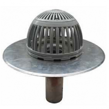 Roof Drain Spun Aluminum 6 Inch New Construction Roof Drain