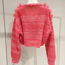 Winter New Fox Fur Grass Women's Versatile Short Cardigan Jacket Sweater Knitted Sweater Furry Autumn Outfit thumbnail-2