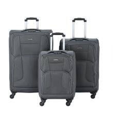 Red Polyester Fabric Trolley Luggage Polyester Suitcase Bags Spinner Wheel Suitcase China Pengteng Factory thumbnail-3