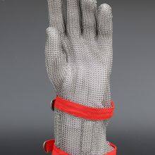 316L Butcher Glove Five Finger Stainless Steel Glove Long Cuff Anti Cut Resistantwith 8cm Long Cuff thumbnail-2