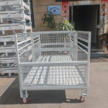 Galvanized Heavy Duty Folding Wire Mesh Container for Stainless Steel Food Storage thumbnail-3