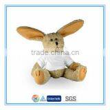 Stuffed Toy Rabbit Wholesale With White T-shirt thumbnail-1