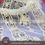 New Style Low Cost Plain White Net Embroidery Fabric Design 100% Cotton Mesh Fabric thumbnail-2