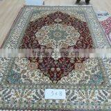 Oriental Handmade 100% Natural Silk Persian Design Hand Knotted Purple Carpet thumbnail-1