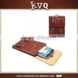 6.3" Dark Brown Small Shoulder Bag Universal Mobile Phone Leather Case