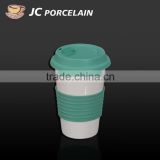 Fashionable Custom Ceramic Coffee Mug With Silicone Lid