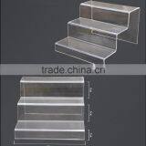 Clear Acrylic 3-tier Steps Display Riser Stand Jewelry Gifts Showcase LARGE