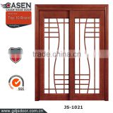 China classic size customized glass double sliding doors wood door design window for exterior