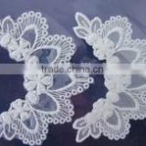 Top quality neckline embroidery lace applique